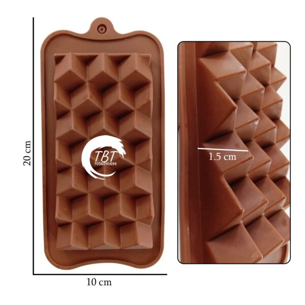 Square Shape Silicone Chocolate Bar Mold - Image 2