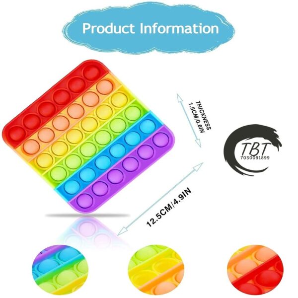 Square Pop It Push pop Bubble Toy/Silicone Chocolate Mold - Image 2