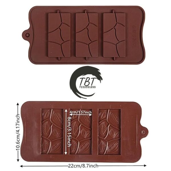 Leaf Design Chocolate Silicone Bar Mold - Image 3