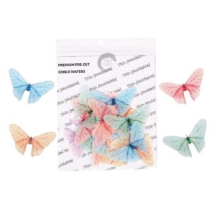 pastel-color-small-size-edible-pre-cut-butterfly-wafer-paper