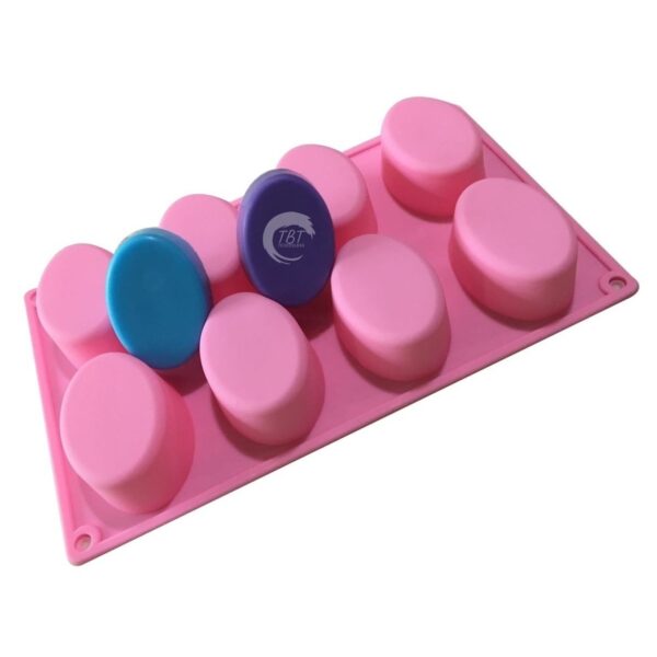 8 Cavity Oval Chocolate & Soap Mold - Image 3
