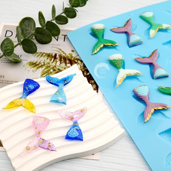 16 Cavity Mermaid Tails Silicone Mold - Image 2