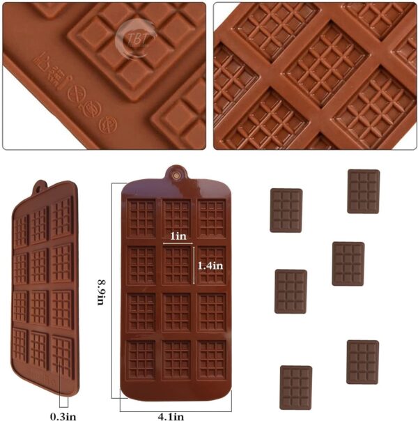 12 Cavity Silicone Break Apart Chocolate Mini Bar Mold - Image 2