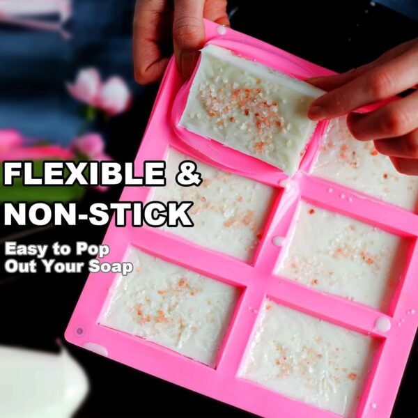 6 Cavities DIY Silicone Handmade Soap Mold - Image 9