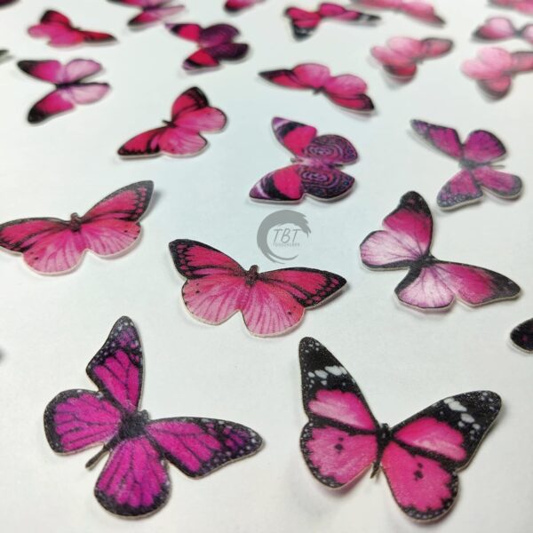 Small Pink Butterfly Edible Pre-Cut Wafer Paper - Image 4