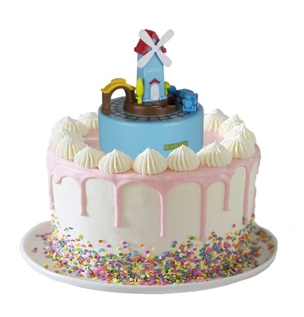 Music Town Mini Train Moving Train Cake Decoration - Image 6