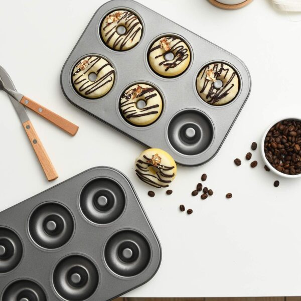 6 Cavity Carbon Steel Donut Baking Donut Baking Mold - Image 3
