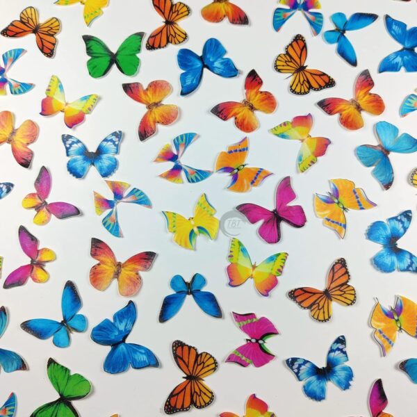 Mixed Color Butterfly Edible Pre-Cut Wafer Paper - Image 3