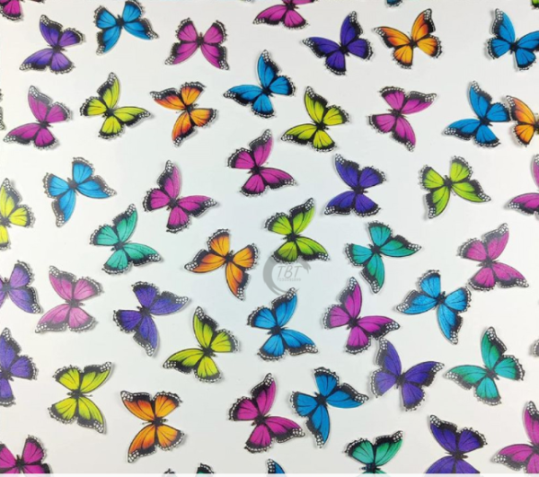 rainbow-color-medium-size-edible-pre-cut-butterfly-wafer-paper