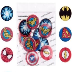 superhero-logos-edible-pre-cut-wafer-paper