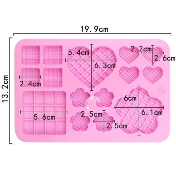 Waffles Shape Cadbury Chocolate Silicone Mold - Image 2