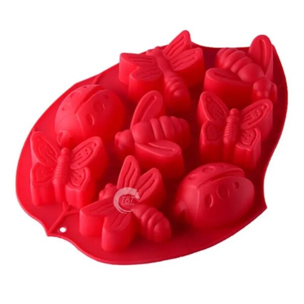 Insect Butterfly Dragonfly Bee Ladybug Silicone Cake Mold - Image 3