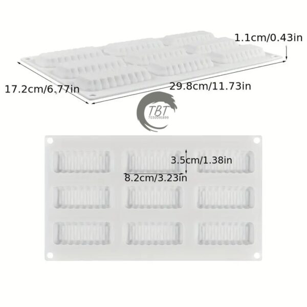 6 Cavity Spiral Shape Silicone Cake Mold - Image 2