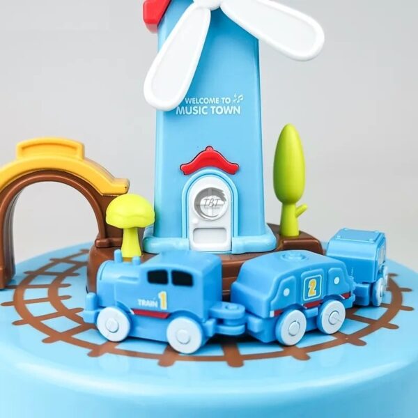Music Town Mini Train Moving Train Cake Decoration - Image 3