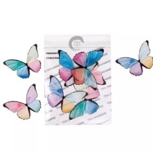 rainbow-color-big-size-edible-pre-cut-butterfly-wafer-paper