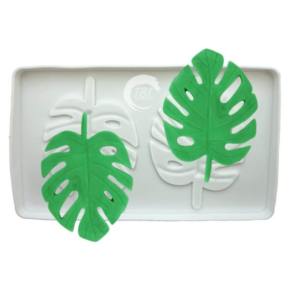 2 Cavities Tropical Leaf Silicone Fondant Mold - Image 3