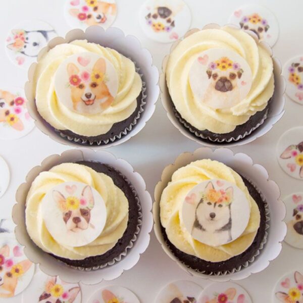 Dog Face Edible Pre-Cut Wafer Paper - Image 2