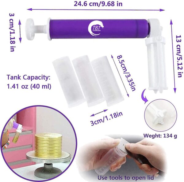 Shimmer Airbrush Pump Cakes Glitter Decorating Tool - Image 3