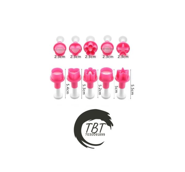 5 Different Shapes Fondant Plunger Cutter - Image 7