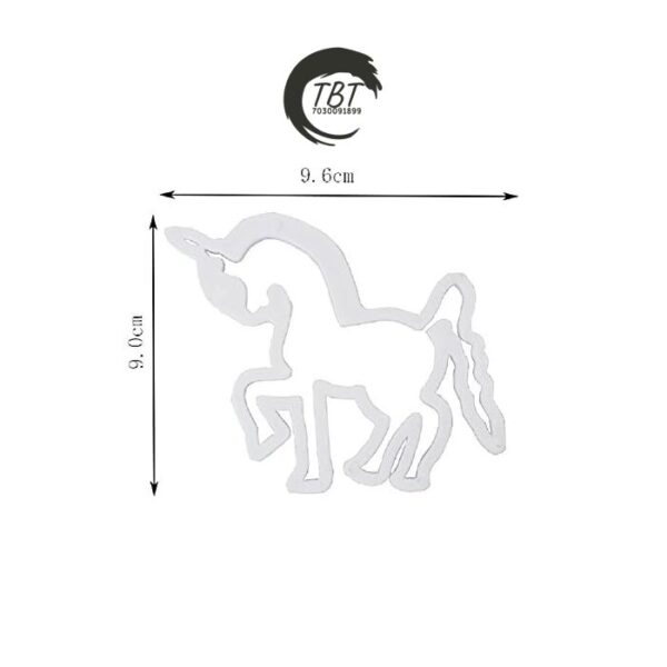 Single Unicorn Cookie And Fondant Cutter - Image 3