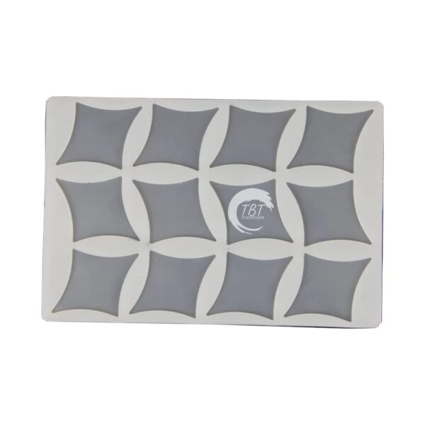 Square Diamond Shape Silicone Chocolate Garnishing Sheet Mold - Image 2