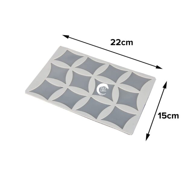 Square Diamond Shape Silicone Chocolate Garnishing Sheet Mold - Image 5