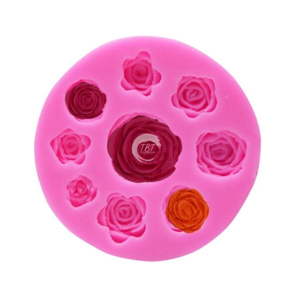 9 Cavity Rose Silicone Fondant Mold - Image 2