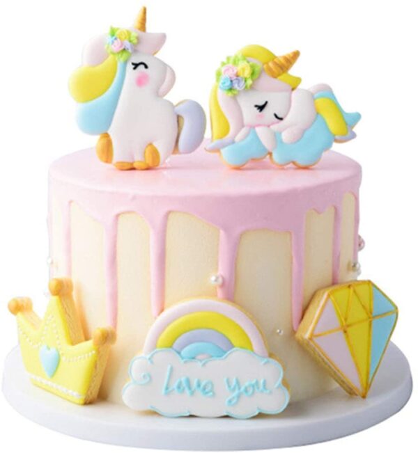 8 Pcs Multiple Unicorns Fondant And Cookie Cutter - Image 4