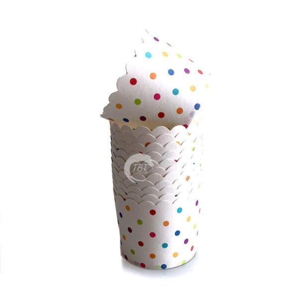 50 Piece Polka Dot Muffin Cupcake Paper Cup Liners - Image 4