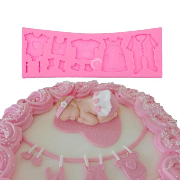 3D Baby Clothes Silicone Fondant Mold - Image 4