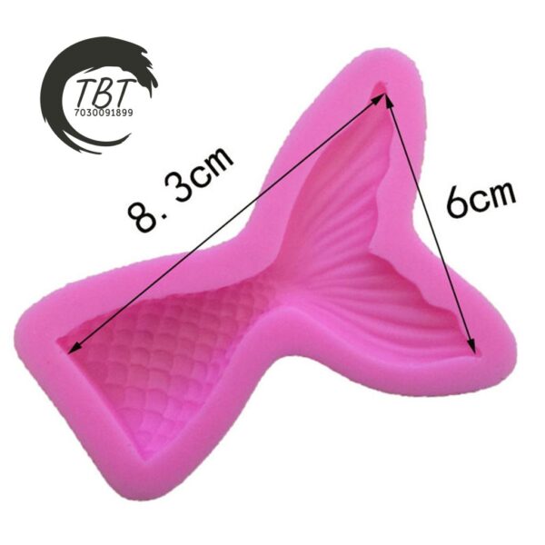 Small Mermaid Fish Tail Silicone Fondant Mold - Image 4