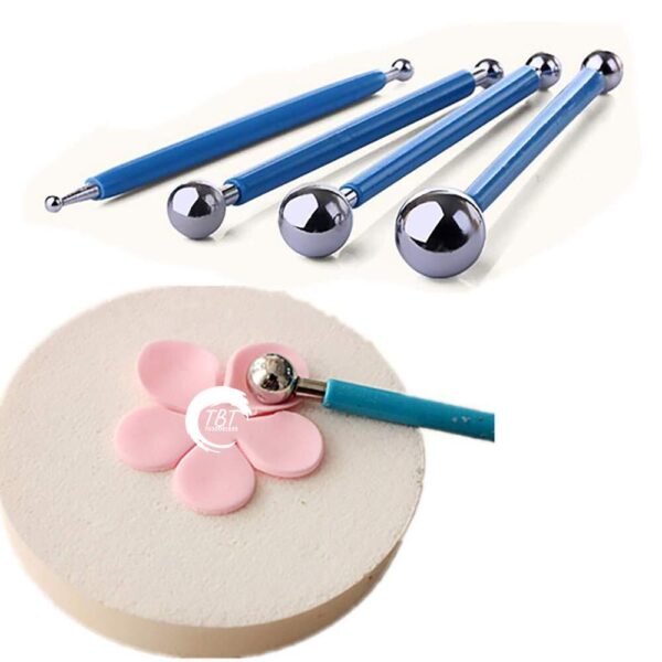 4 Pcs Modelling Ball for Fondant Cake Flower Decorating Tools - Image 7