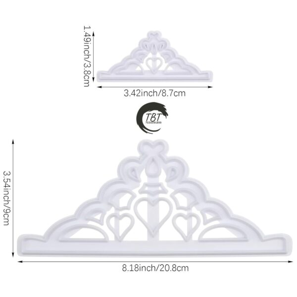 2 Piece Crown Fondant Plastic Cutter Mold - Image 2