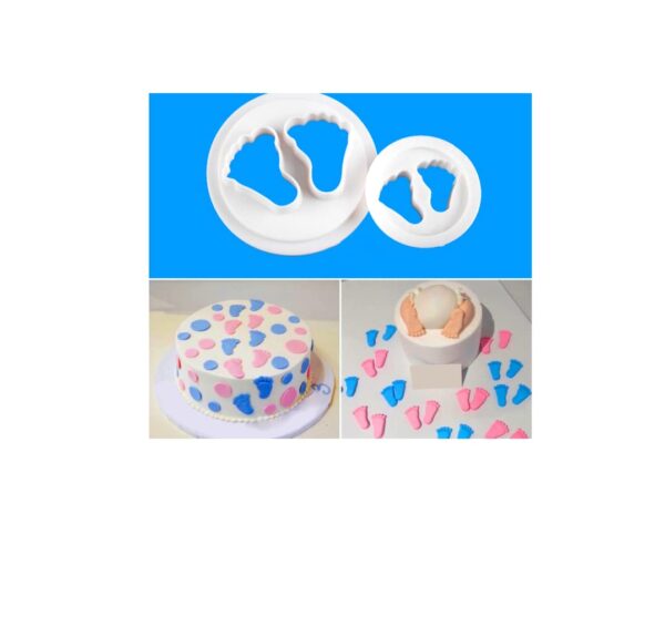Mini Baby Feet Fondant Cutter - Image 2