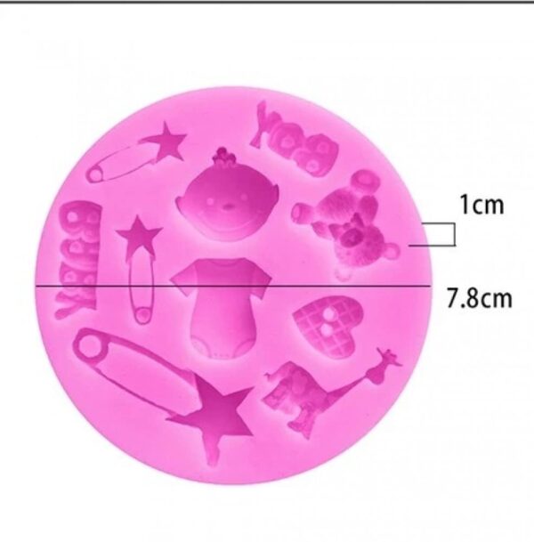 Boy Baby Shower Silicone Fondant Mold - Image 5