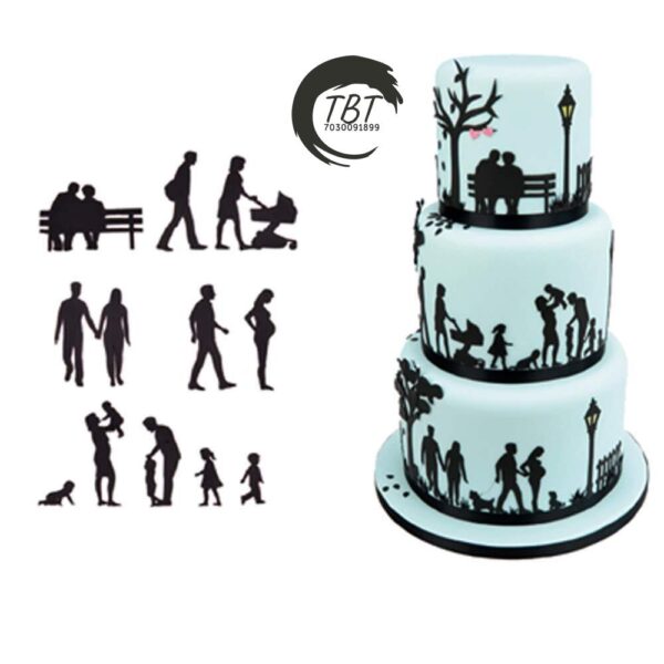 Family Silhouette Fondant And Cookie Cutter Set - Image 4