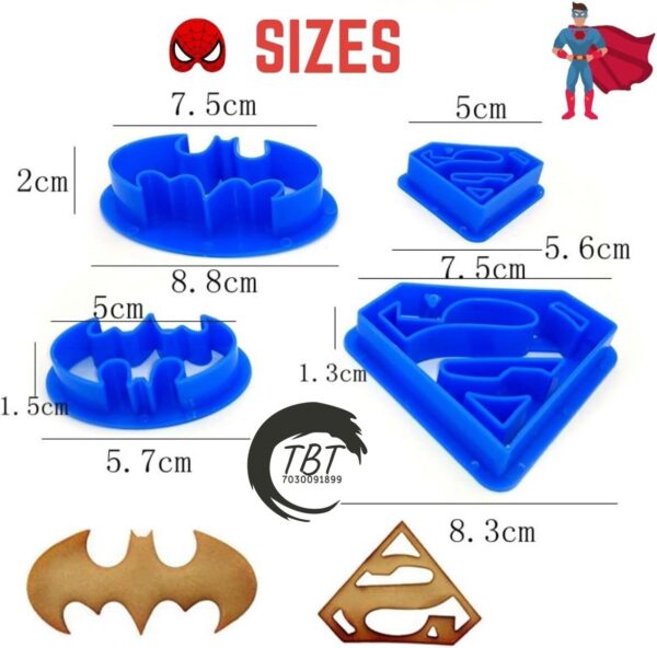 Superman Batman Fondant And Cookie Cutter - Image 3