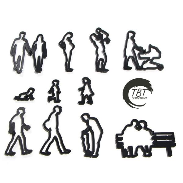 Family Silhouette Fondant And Cookie Cutter Set - Image 3