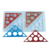 4 Cavity Triangle Shape Silicone Garnishing Sheet - Image 2