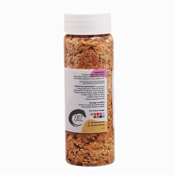 Tastycrafts Edible Golden Sparkling Flakes - 30 GM - Image 3