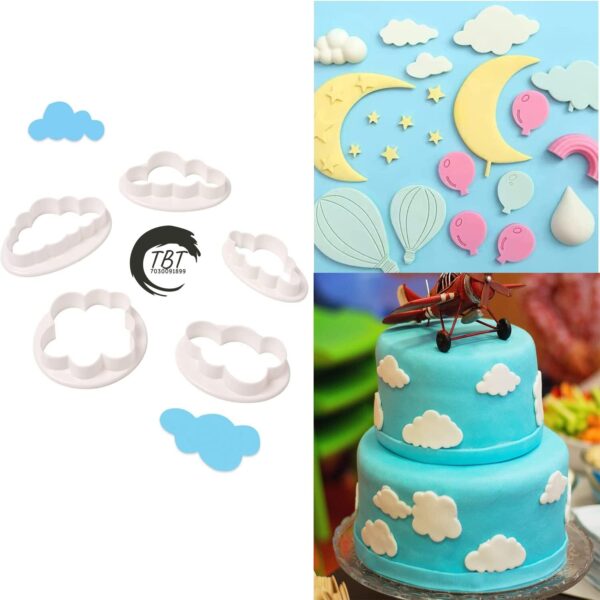 5Pcs Different Flufy Cloud Cutters - Image 3
