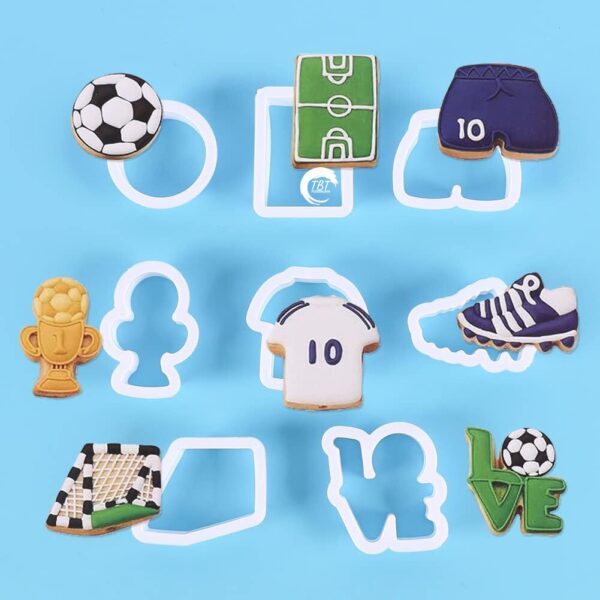 8 Pcs Football Cookie And Fondant Cutter - Image 3