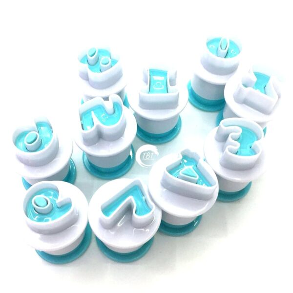Mini Number Plunger Fondant Cookie Cutter - Image 2