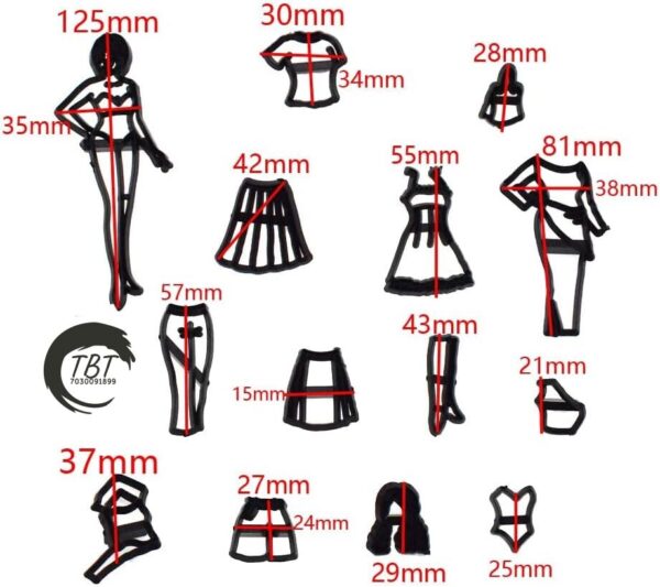 Fashion Girl Silhouette Fondant And Cookie Cutter Set - Image 2