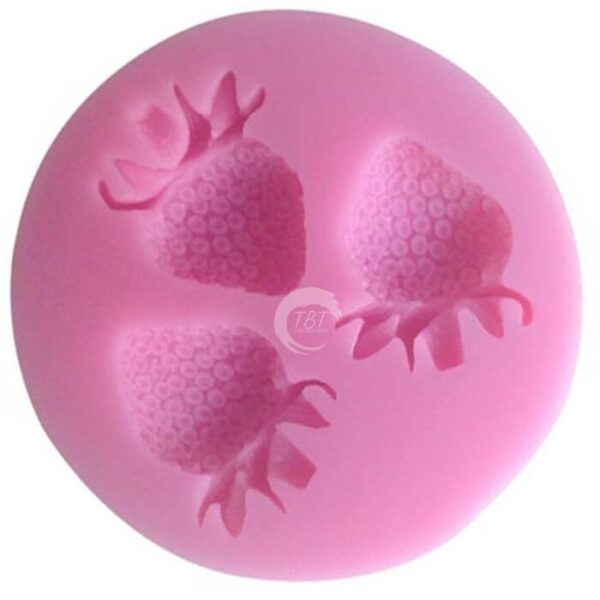 3 Cavity Strawberry Silicone Fondant Mold - Image 8