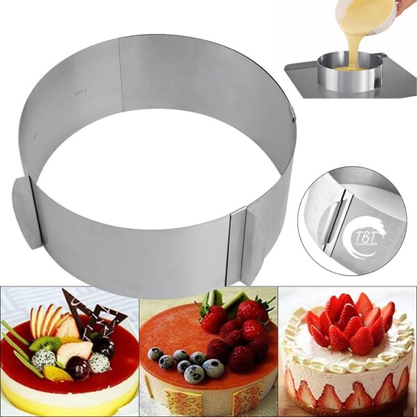 Stainless Steel Adjustable Cake Ring - Image 3