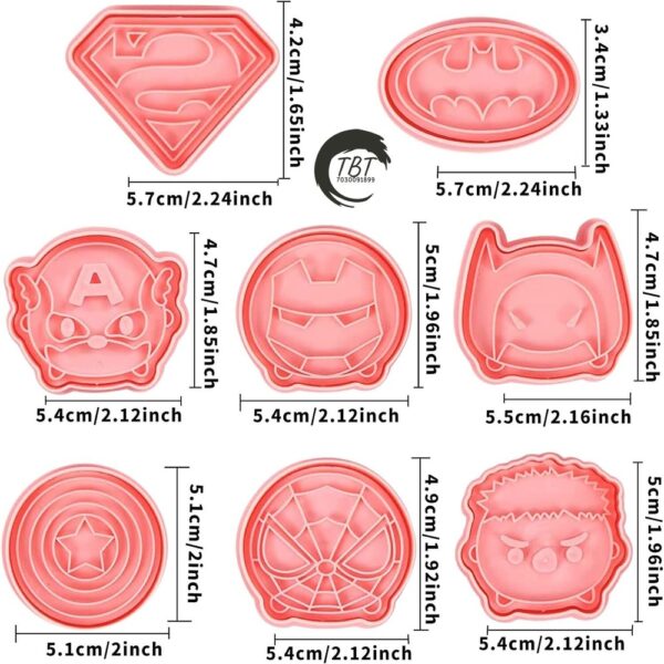 8 Pcs Avengers Cookie And Fondant Cutter - Image 2