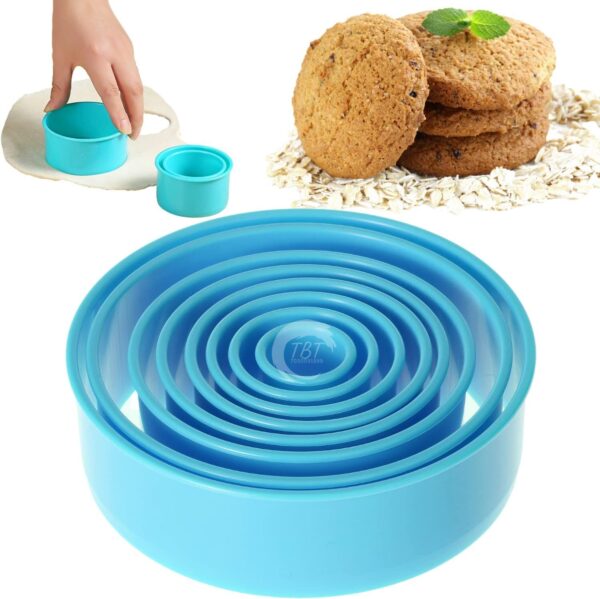 8Pcs Round Cookie Biscuit Cutter - Image 4