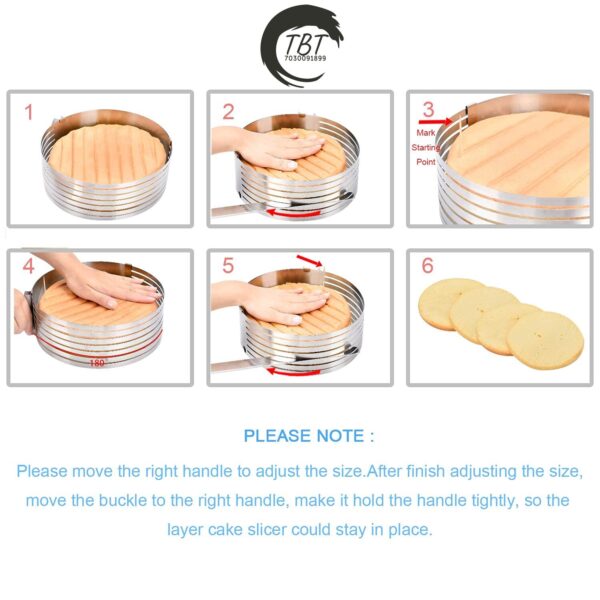 Adjustable Layered Cake Slicing Ring - Image 3