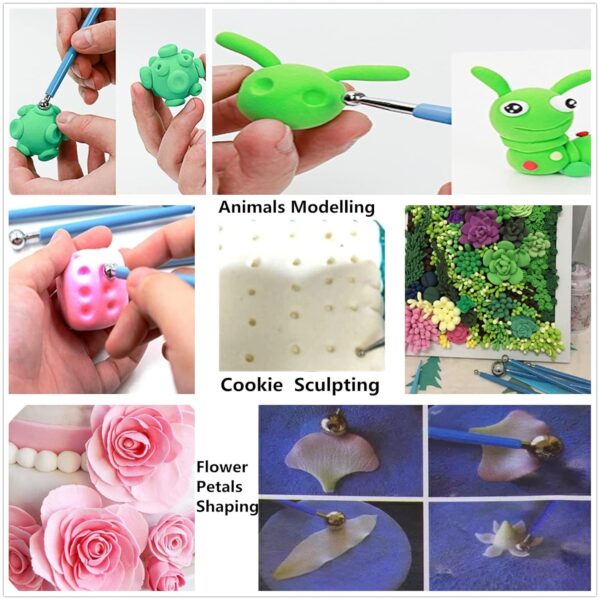4 Pcs Modelling Ball for Fondant Cake Flower Decorating Tools - Image 8